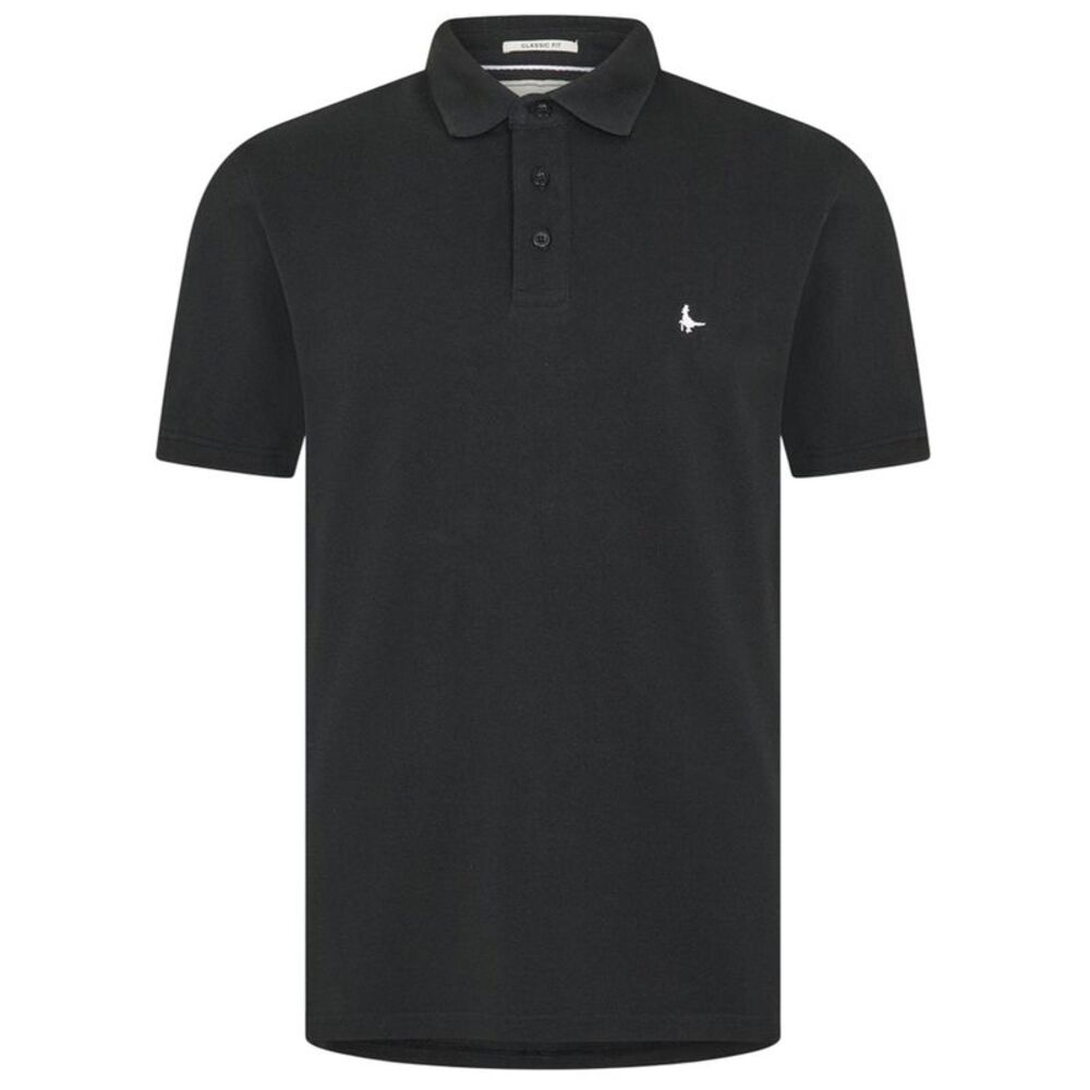 Jack Wills Mens Classic Embroidered Logo Polo Shirt / Black